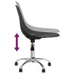 vidaXL Chaises pivotantes à manger lot de 2 gris clair PP