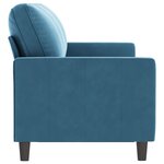 vidaXL Canapé à 3 places Bleu 180 cm Velours