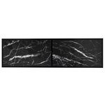 vidaXL Meuble TV marbre noir 140x40x40 5 cm verre trempé