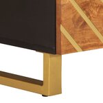 vidaXL Table basse marron et noir 80x54x40 cm bois de massif manguier