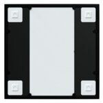 vidaXL Miroir mural Noir 40x40 cm métal