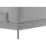Canapé d'angle gauche convertible IMPERIA 5 places - gris clair - 2 coffres de rangement - 304 x 212 x 86 cm