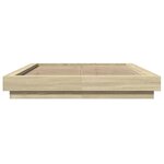 vidaXL Cadre de lit avec lumières LED sans matelas140x190 cm