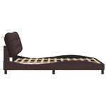 vidaXL Cadre de lit avec LED sans matelas marron foncé 120x200cm tissu