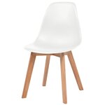 vidaXL Chaises à manger lot de 2 Blanc Plastique