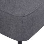 vidaXL Chaise de cocktail gris foncé tissu