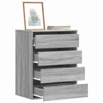 vidaXL Commode d'angle sonoma gris 60x41x76 cm bois d'ingénierie