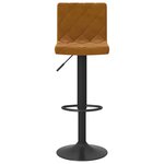 Vidaxl tabourets de bar 2 pcs marron velours