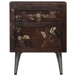 vidaXL Table de chevet Bois de récupération solide 40 x 30 x 50 cm