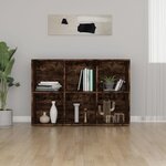 vidaXL Bibliothèque/Buffet Chêne fumé 66x30x98 cm Bois d'ingénierie