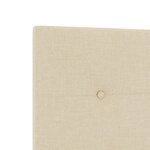vidaXL Tête de lit capitonnée crème 80 cm en tissu