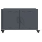 vidaXL Table basse anthracite 68x50x43 5 cm acier laminé à froid
