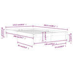 vidaXL Cadre de lit sans matelas bois de pin massif 120x200 cm