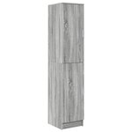 vidaXL Bureau avec rangement Gris Sonoma Bois d'ingénierie