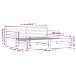 vidaXL Lit de jour et lit gigogne sans matelas 80x200 cm bois massif