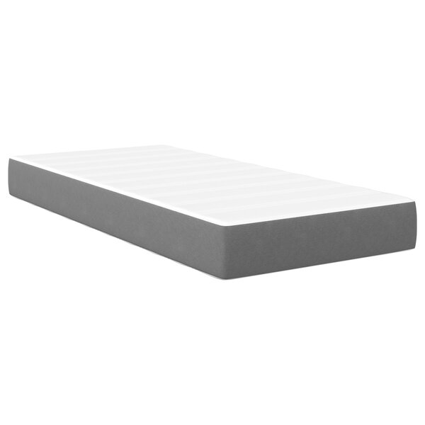 Matelas à ressorts ensachés vidaXL Gris clair Moyen 80x200x20 cm Tissu