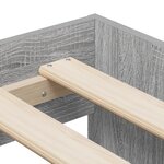 vidaXL Cadre de lit de rangement gris sonoma 75x190 cm