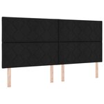 Tête de lit LED vidaXL Design blocs de diamant Noir 200 cm Tissu