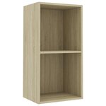 vidaXL Bibliothèque à 2 niveaux Chêne sonoma Bois d’ingénierie