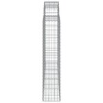 vidaXL Paniers à gabions arqués 7 Pièces 200x30x140/160 cm Fer galvanisé