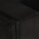 vidaXL Canapé à 2 places Noir Cuir véritable