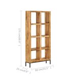 vidaXL Bibliothèque 80x25x175 cm Bois de manguier solide