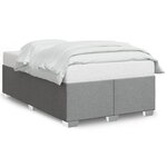 vidaXL Cadre de lit Gris clair 120x200 cm Tissu