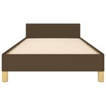 vidaXL Cadre de lit avec tête de lit Marron foncé 80x200 cm Tissu