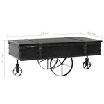 vidaXL Table basse MDF et bois de sapin 110x55x43 cm