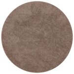 Tapis shaggy vidaXL avec dos en latex Marron ø90 cm