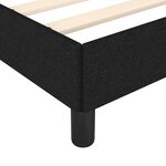vidaXL Cadre de lit sans matelas noir 90x190 cm tissu