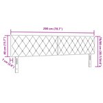 vidaXL Tête de lit LED capitonnée à boutons en cristal gris foncé 100 cm velours