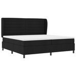 Lit box spring vidaXL avec matelas noir 200x200 cm en tissu
