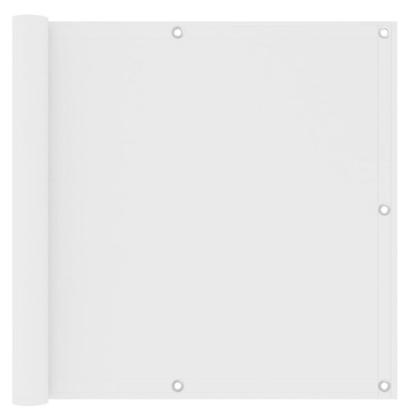 vidaXL Écran de balcon Blanc 90x600 cm Tissu Oxford