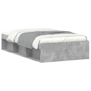vidaXL Cadre de lit gris béton 100x200 cm