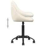 vidaXL Chaise à manger Crème Velours