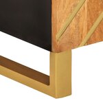 vidaXL Meuble TV marron et noir 105x33 5x46 cm bois massif manguier