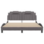 vidaXL Cadre de lit sans matelas gris 160x200 cm similicuir