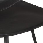 vidaXL Tabourets de bar lot de 2 noir cuir véritable