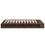 vidaXL Cadre de lit chêne marron 135x190 cm bois d'ingénierie