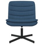 vidaXL Chaise Pivotante Bleue Tissu et Métal Standard Pivotant