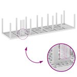 Set de salle à manger jardin vidaXL 13 pièces avec coussins en poly rattan blanc