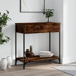 vidaXL Table console chêne fumé 75x34 5x75 cm bois d'ingénierie