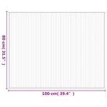vidaXL Tapis rectangulaire noir 80x100 cm bambou