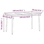 vidaXL Ensemble à manger de jardin avec coussins 7 Pièces Noir