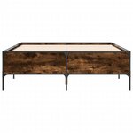 vidaXL Cadre de lit sans matelas chêne fumé 160x200 cm