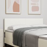 Tête de lit LED vidaXL Simple Design Crème 72 cm en Velours Côtelé