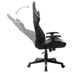 vidaXL Chaise de jeu Noir et gris Cuir artificiel