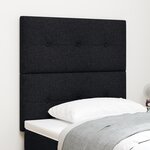 Tête de lit capitonnée noire en tissu 80 cm
