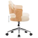 vidaXL Chaises pivotantes à manger lot de 2 bois courbé et similicuir
